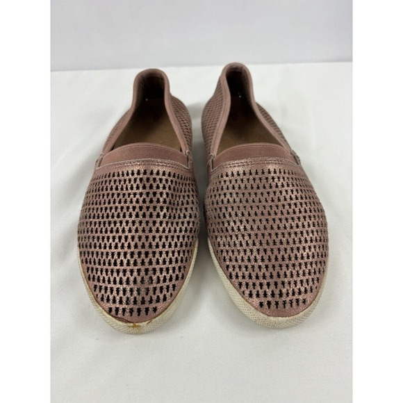 Frye Melanie Flats Copper Rose Gold Leather 6.5 Slip On Perforated Comfort - Picture 3 of 12